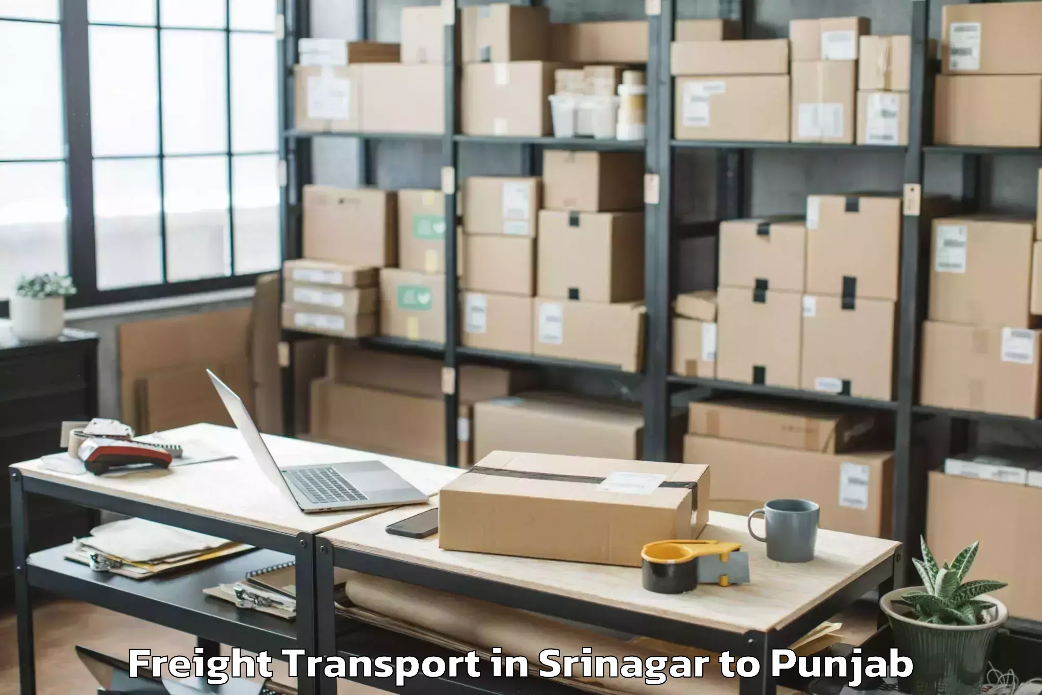 Professional Srinagar to Sirhind Fatehgarh Freight Transport